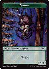 Spider // Manifest Double-Sided Token [Duskmourn: House of Horror Tokens] | Silver Goblin