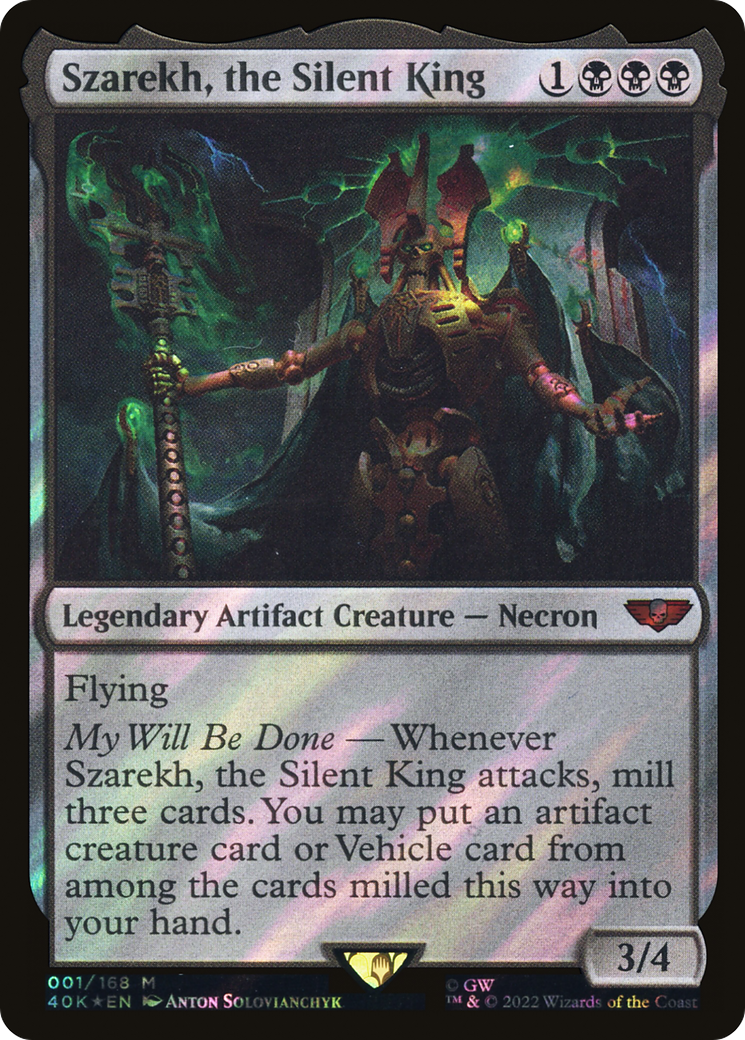 Szarekh, the Silent King (001) Surge Foil - Warhammer 40,000 Commander