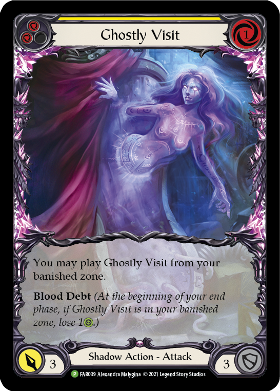 Ghostly Visit (Yellow) [FAB039] (Promo)  Rainbow Foil | Silver Goblin