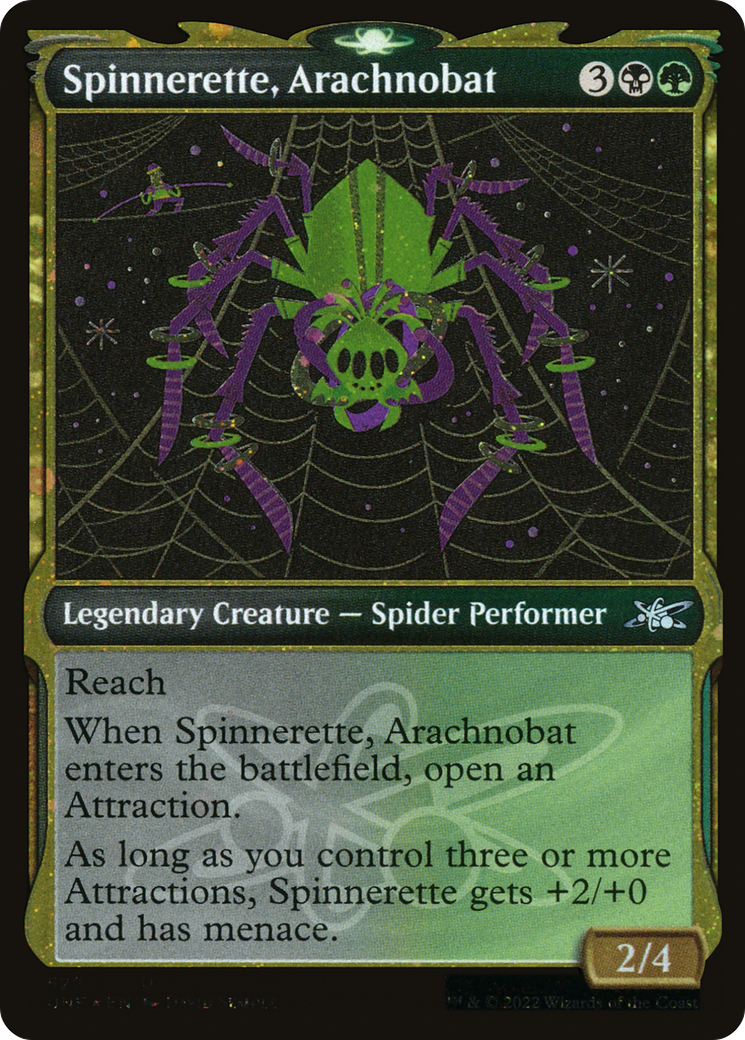 Spinnerette, Arachnobat (Showcase) (Galaxy Foil) (Showcase) (522) Foil - Unfinity