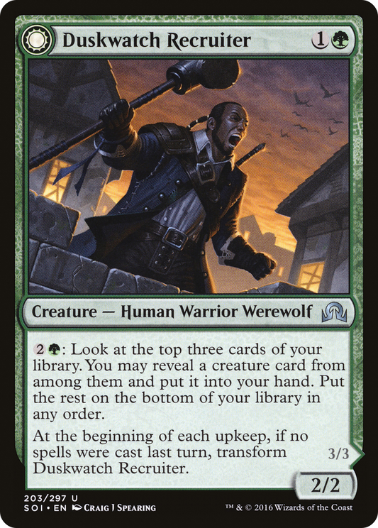 Duskwatch Recruiter // Krallenhorde Howler (203) - Shadows over Innistrad