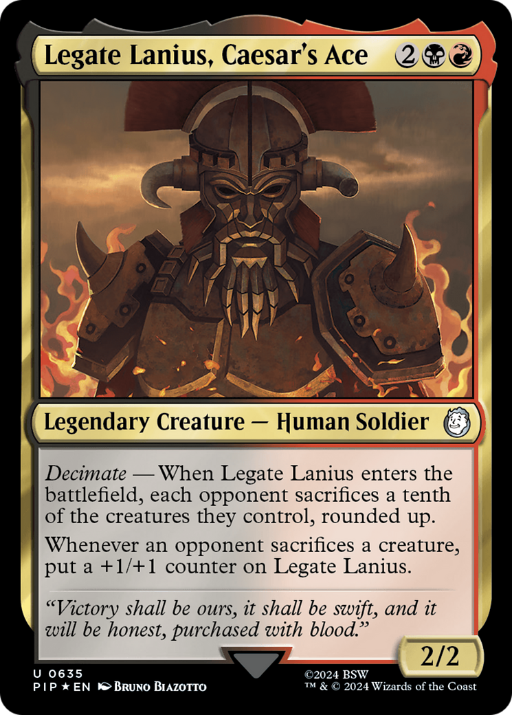 Legate Lanius, Caesar's Ace (Surge Foil) [Fallout] | Silver Goblin