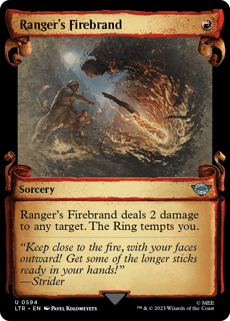 Ranger's Firebrand (Showcase Scrolls) (Showcase) (594) Foil - The Lord of the Rings: Tales of Middle-earth