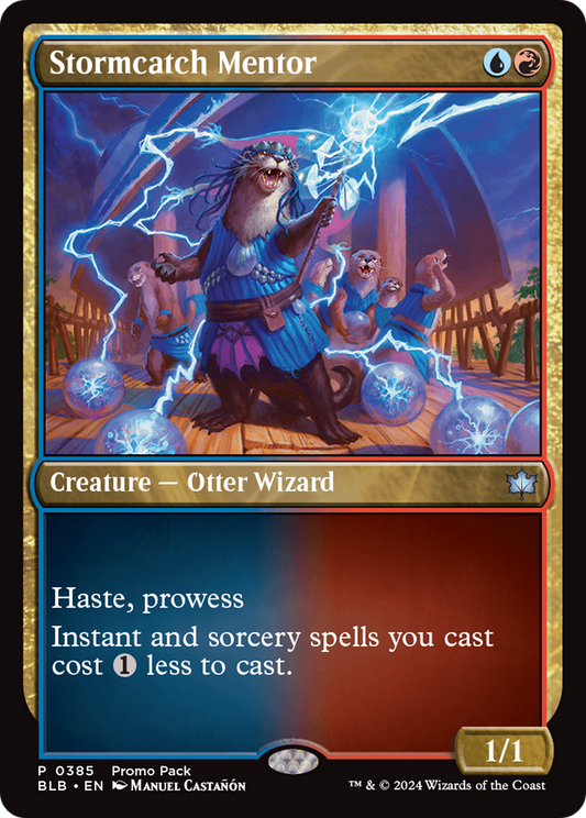 Stormcatch Mentor (Promo Pack) [Bloomburrow Promos] Foil