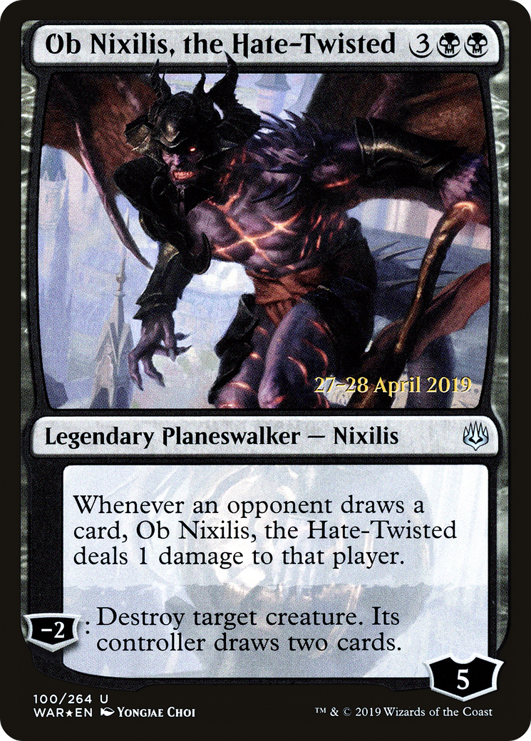 Ob Nixilis, the Hate-Twisted (100s) Foil - War of the Spark Promos
