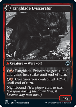 Fangblade Brigand // Fangblade Eviscerator (139) Foil - Innistrad: Double Feature