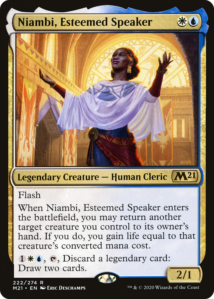 Niambi, Esteemed Speaker (222) Foil - Core Set 2021