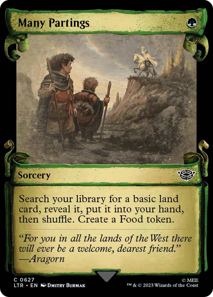 Many Partings (Showcase) (627) Foil - The Lord of the Rings: Tales of Middle-earth