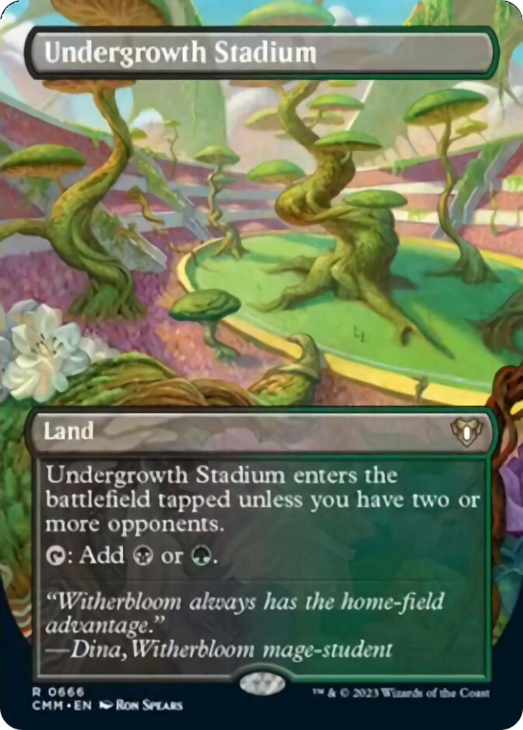 Undergrowth Stadium (Borderless Alternate Art) [Commander Masters] | Silver Goblin