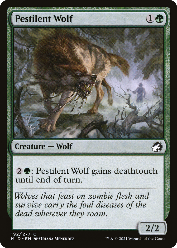 Pestilent Wolf [Innistrad: Midnight Hunt] Foil