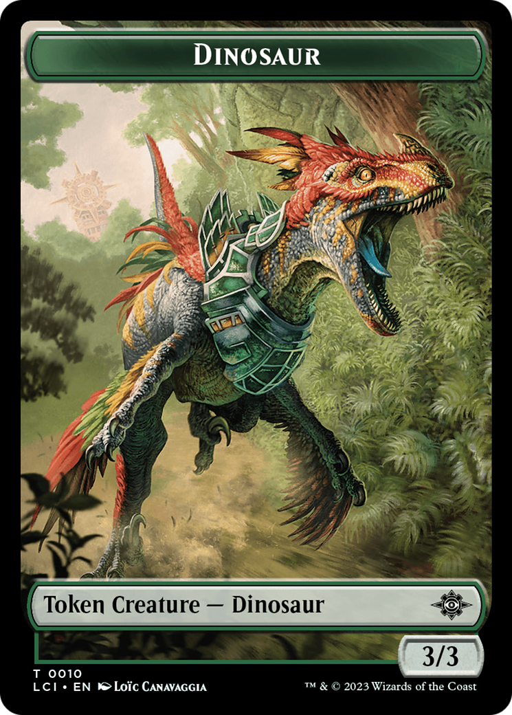 Map // Dinosaur (0010) Double-Sided Token [The Lost Caverns of Ixalan Tokens] | Silver Goblin