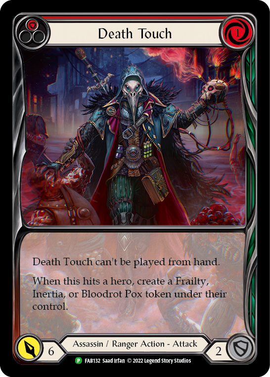 Death Touch (Red) [FAB132] (Promo)  Rainbow Foil | Silver Goblin