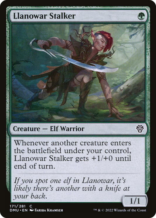 Llanowar Stalker [Dominaria United] Foil