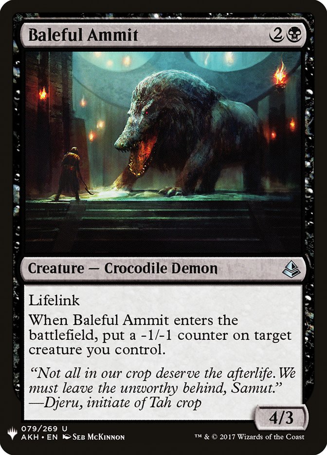 Baleful Ammit [Mystery Booster] | Silver Goblin