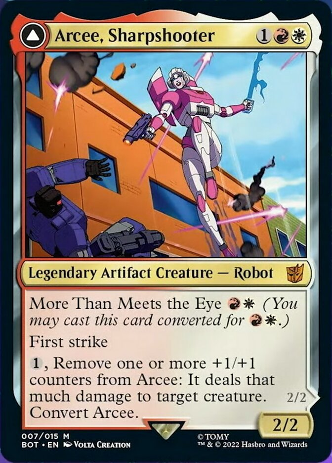 Arcee, Sharpshooter // Arcee, Acrobatic Coupe (007) Foil - Transformers