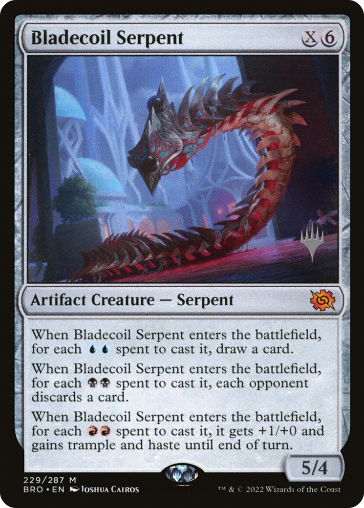 Bladecoil Serpent (229p) Foil - The Brothers' War Promos