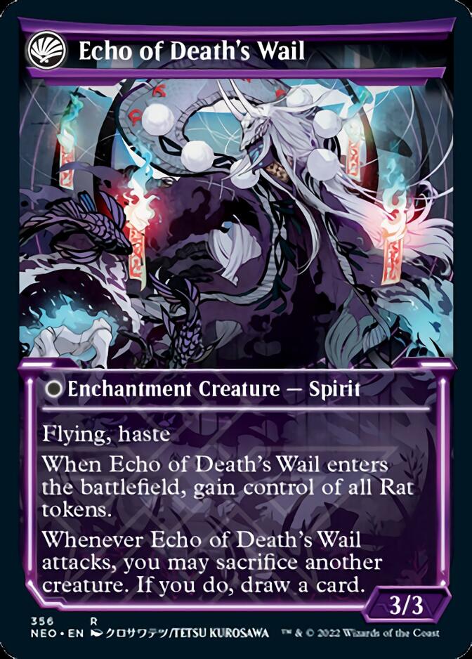 Tribute to Horobi // Echo of Death's Wail (Showcase) (356) Foil - Kamigawa: Neon Dynasty