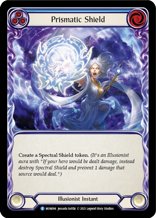 Prismatic Shield (Blue) [MON094] (Monarch)  1st Edition Normal | Silver Goblin