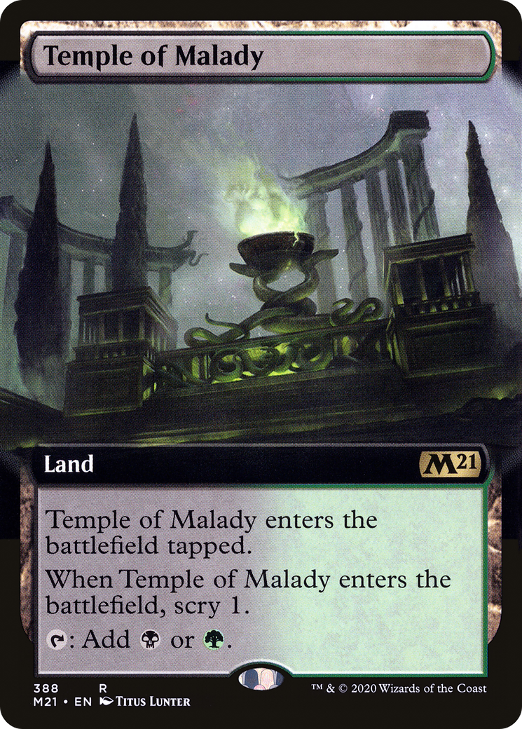 Temple of Malady (Extended Art) (388) Foil - Core Set 2021