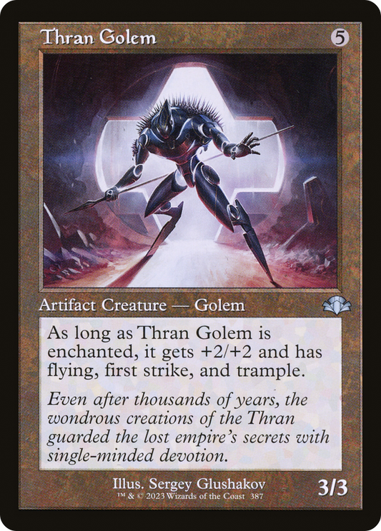 Thran Golem (Retro) [Dominaria Remastered] Foil