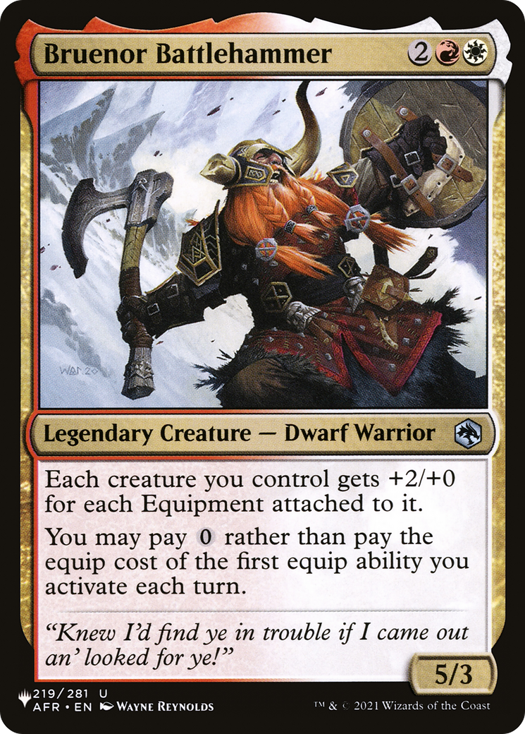 Bruenor Battlehammer (AFR-219) - The List