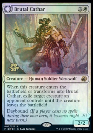 Brutal Cathar // Moonrage Brute (07s) Foil - Innistrad: Midnight Hunt Promos