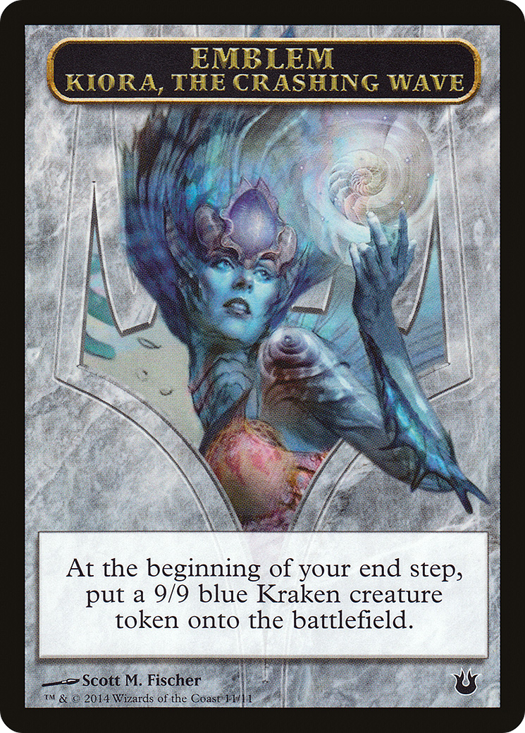 Kiora, the Crashing Wave Emblem [Born of the Gods Tokens] | Silver Goblin