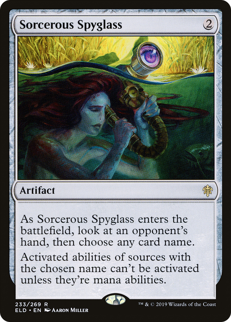 Sorcerous Spyglass (233) Foil - Throne of Eldraine