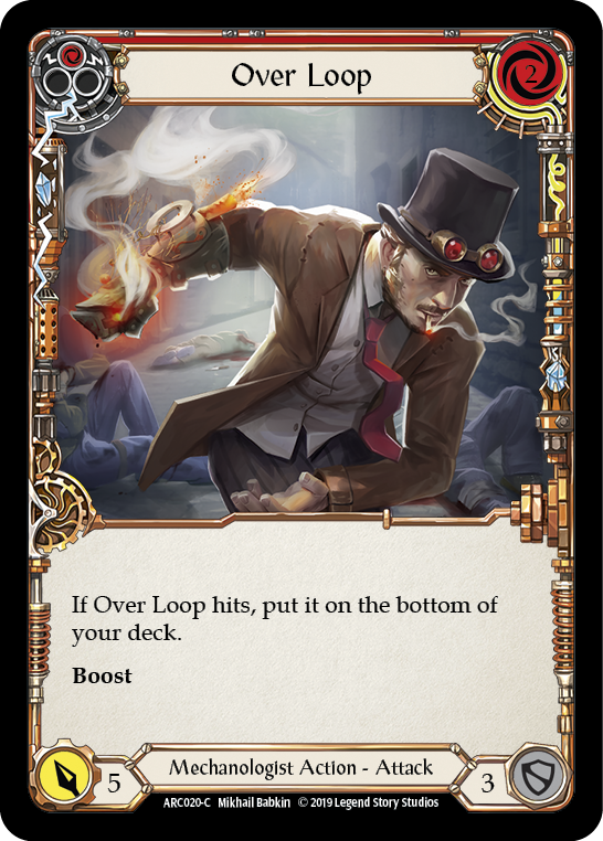 Over Loop (Red) [ARC020-C] (Arcane Rising)  1st Edition Rainbow Foil | Silver Goblin