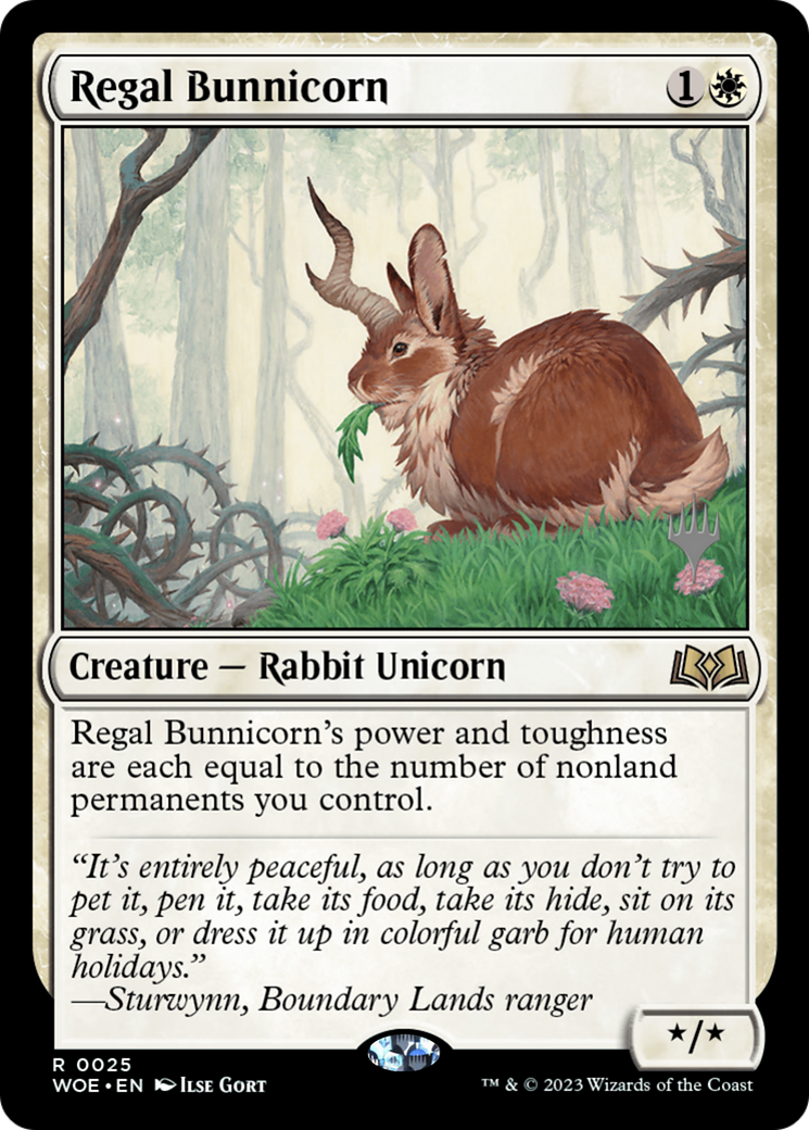 Regal Bunnicorn (025) Foil - Wilds of Eldraine Promos