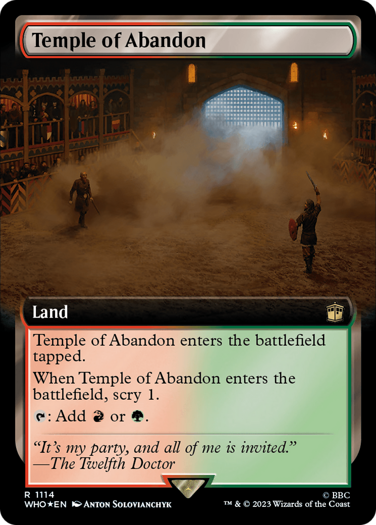 Temple of Abandon (Extended Art) (Surge Foil) [Doctor Who] | Silver Goblin