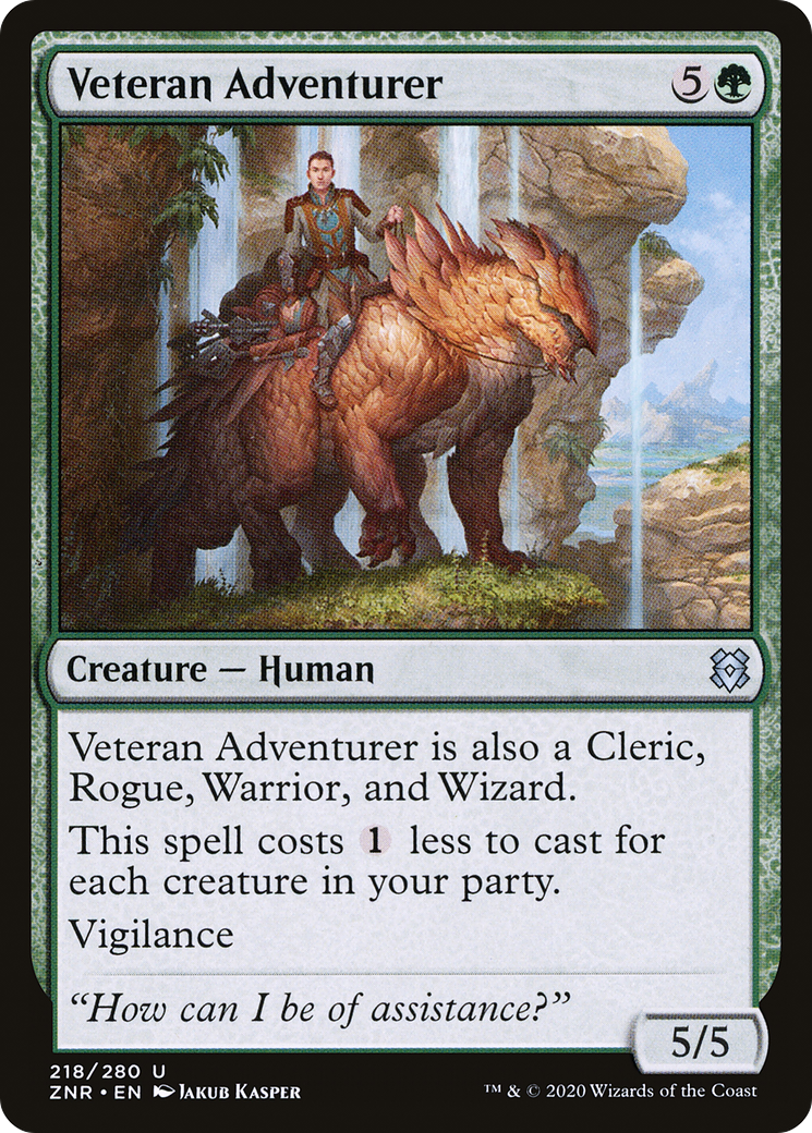 Veteran Adventurer (218) Foil - Zendikar Rising