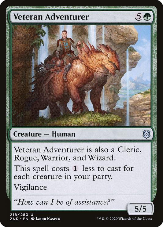 Veteran Adventurer (218) Foil - Zendikar Rising