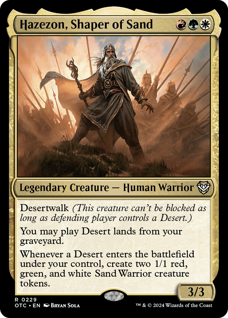 Hazezon, Shaper of Sand [Outlaws of Thunder Junction Commander] | Silver Goblin