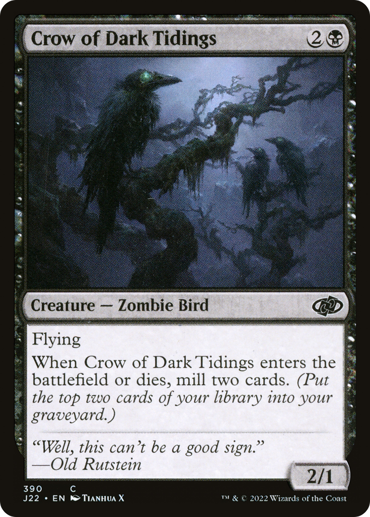 Crow of Dark Tidings [Jumpstart 2022] | Silver Goblin