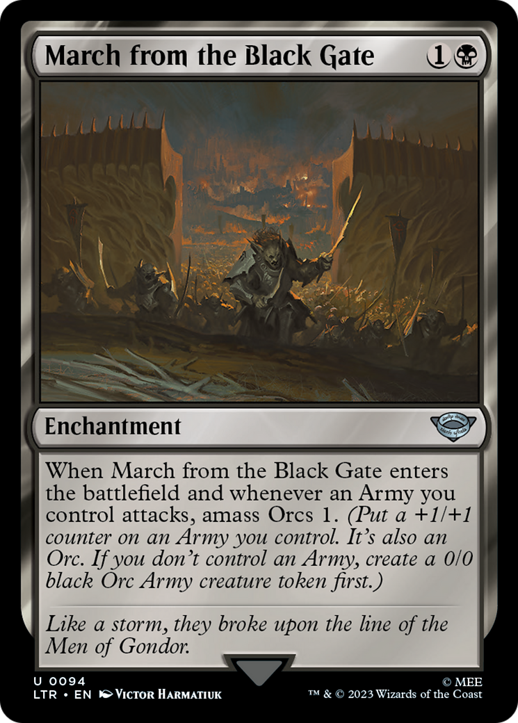 March from the Black Gate (094) Foil - The Lord of the Rings: Tales of Middle-earth