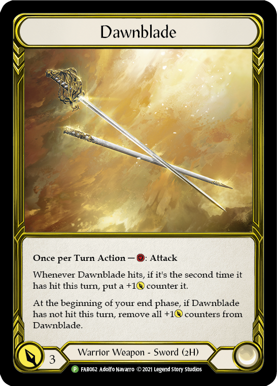 Dawnblade (Golden) [FAB062] (Promo)  Cold Foil | Silver Goblin