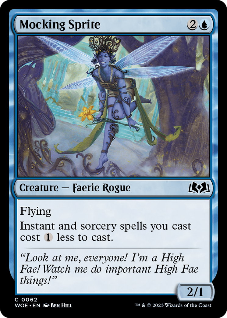 Mocking Sprite (062) Foil - Wilds of Eldraine