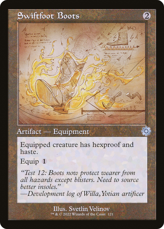 Swiftfoot Boots (Retro Schematic) [The Brothers' War Retro Artifacts] Foil