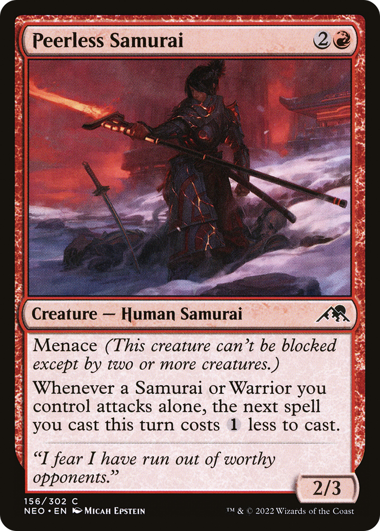 Peerless Samurai (156) Foil - Kamigawa: Neon Dynasty