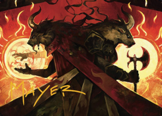Hurloon Battle Hymn Art Card (Gold-Stamped Signature) [Dominaria United Art Series]