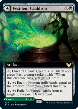 Pestilent Cauldron (Extended Art) (327) - Strixhaven: School of Mages