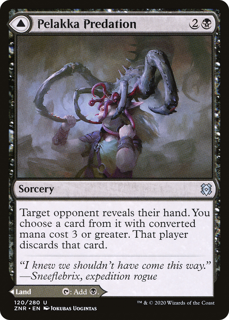 Pelakka Predation // Pelakka Caverns [Zendikar Rising] Foil