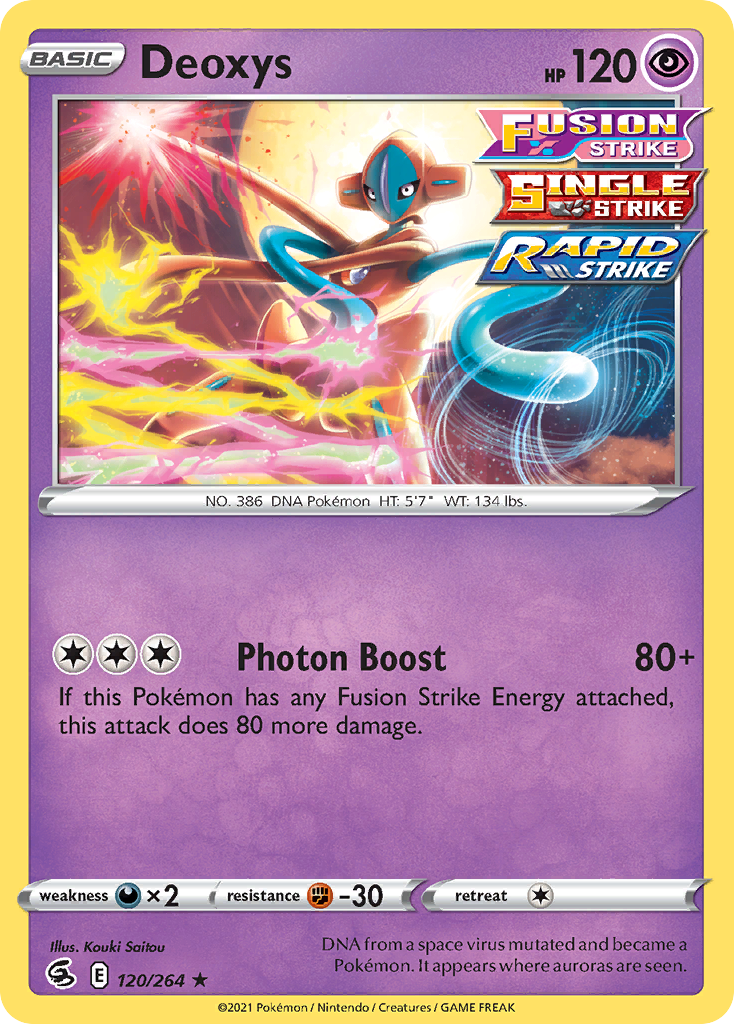 Deoxys (120/264) (Theme Deck Exclusive) [Sword & Shield: Fusion Strike] | Silver Goblin