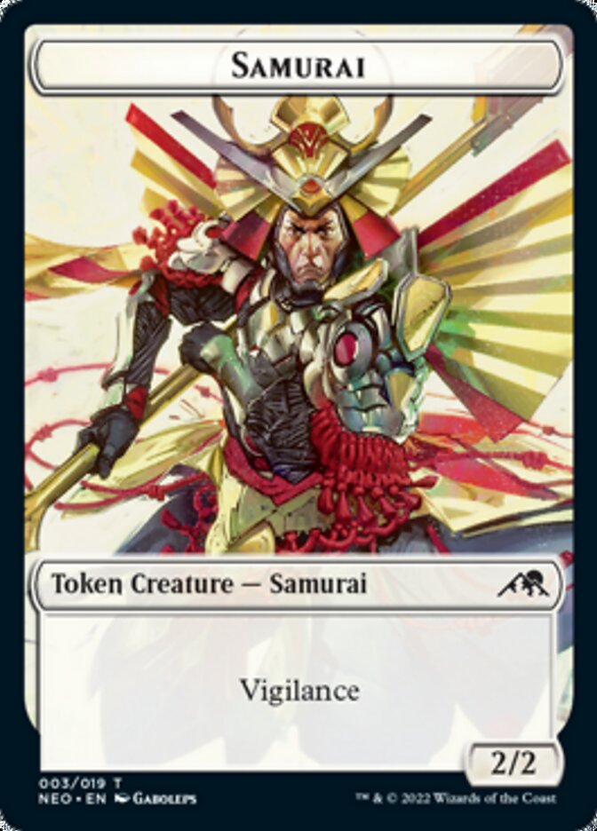 Samurai // Treasure Double-Sided Token [Kamigawa: Neon Dynasty Tokens] | Silver Goblin