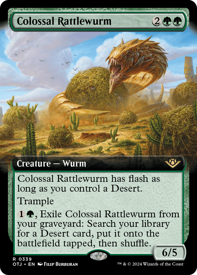 Colossal Rattlewurm (Extended Art) (339) Foil - Outlaws of Thunder Junction
