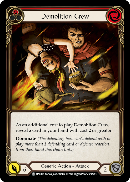 Demolition Crew (Red) [UZU010] (Outsiders Uzuri Blitz Deck) | Silver Goblin