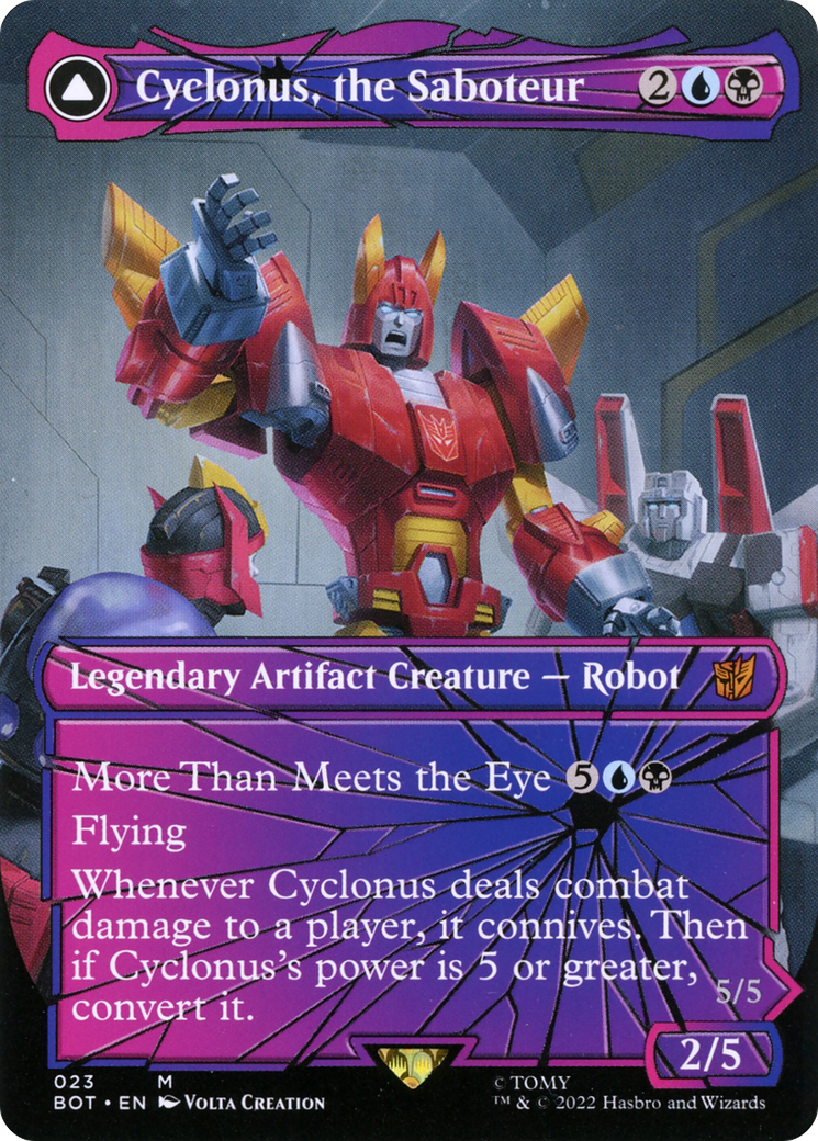 Cyclonus, the Saboteur // Cyclonus, Cybertronian Fighter (023) Foil - Transformers