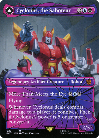 Cyclonus, the Saboteur // Cyclonus, Cybertronian Fighter (023) Foil - Transformers