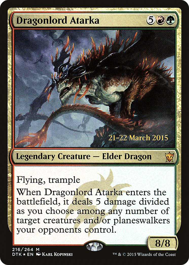 Dragonlord Atarka (216s) Foil - Dragons of Tarkir Promos